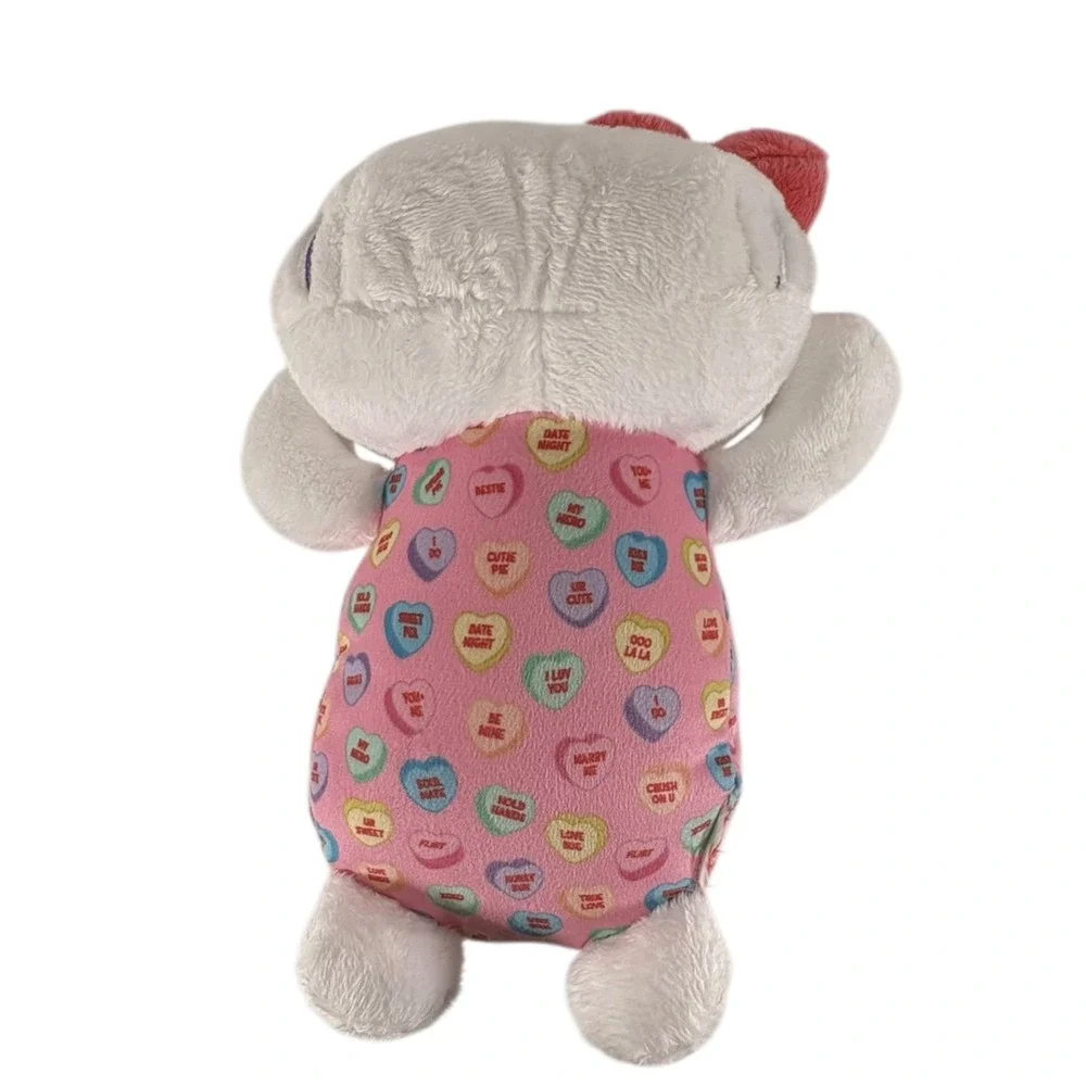 Sanrio Hello Kitty Plush Kids 8in White Pink Excellent Sweethearts Heart Bow